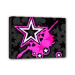 Pink Star Design Mini Canvas 7  x 5  (Stretched)