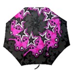 Pink Star Design Folding Umbrella