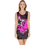 Pink Star Design Bodycon Dress