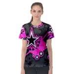 Pink Star Design Women s Sport Mesh Tee