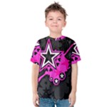 Pink Star Design Kids  Cotton Tee