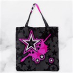 Pink Star Design Grocery Tote Bag