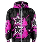 Pink Star Design Men s Zipper Hoodie