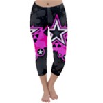 Pink Star Design Capri Winter Leggings 