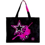 Pink Star Design Zipper Mini Tote Bag