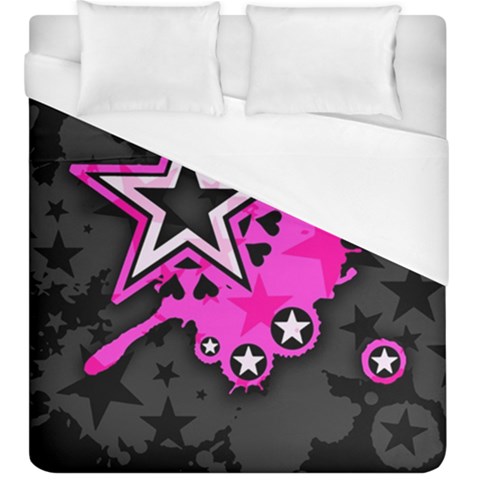 Pink Star Design Duvet Cover (King Size) from ArtsNow.com