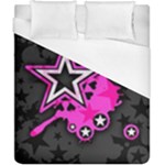 Pink Star Design Duvet Cover (California King Size)