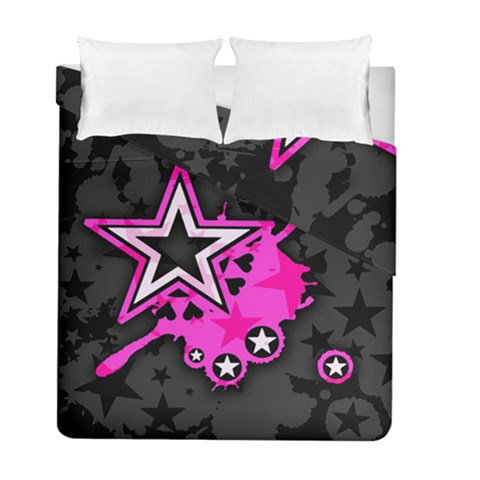 Pink Star Design Duvet Cover Double Side (Full/ Double Size) from ArtsNow.com