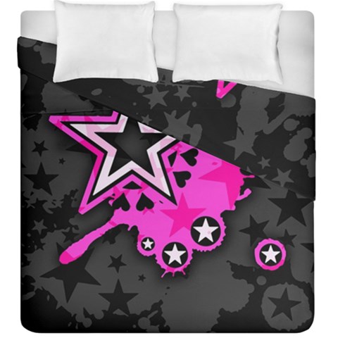 Pink Star Design Duvet Cover Double Side (King Size) from ArtsNow.com