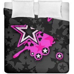 Pink Star Design Duvet Cover Double Side (King Size) from ArtsNow.com