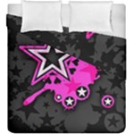 Pink Star Design Duvet Cover Double Side (King Size)