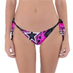 Pink Star Design Reversible Bikini Bottom