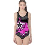 Pink Star Design One Piece Swimsuit