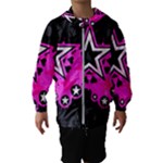 Pink Star Design Kids  Hooded Windbreaker