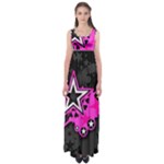 Pink Star Design Empire Waist Maxi Dress