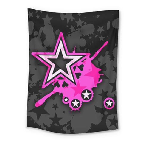 Pink Star Design Medium Tapestry from ArtsNow.com