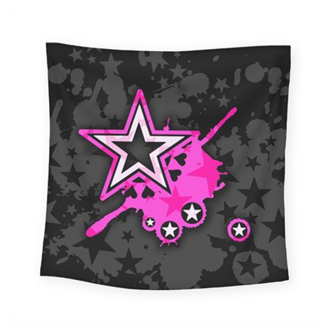 Pink Star Design Square Tapestry (Small) from ArtsNow.com