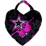 Pink Star Design Giant Heart Shaped Tote