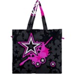 Pink Star Design Canvas Travel Bag