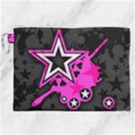 Pink Star Design Canvas Cosmetic Bag (XXL)