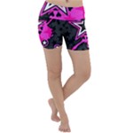 Pink Star Design Lightweight Velour Yoga Shorts