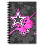 Pink Star Design 5.5  x 8.5  Notebook