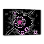 Pink Star Explosion Canvas 18  x 12  (Stretched)