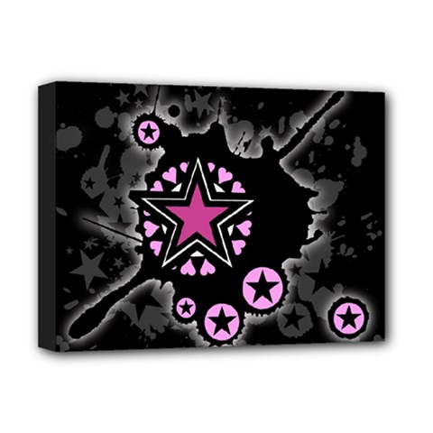 Pink Star Explosion Deluxe Canvas 16  x 12  (Stretched)  from ArtsNow.com