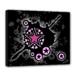 Pink Star Explosion Deluxe Canvas 24  x 20  (Stretched)