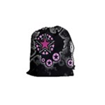 Pink Star Explosion Drawstring Pouch (Small)