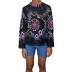 Pink Star Explosion Kids  Long Sleeve Swimwear