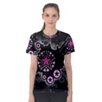 Pink Star Explosion Women s Sport Mesh Tee