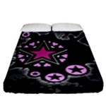 Pink Star Explosion Fitted Sheet (King Size)