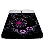 Pink Star Explosion Fitted Sheet (California King Size)