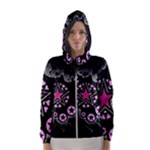 Pink Star Explosion Women s Hooded Windbreaker