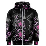 Pink Star Explosion Men s Zipper Hoodie