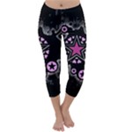 Pink Star Explosion Capri Winter Leggings 