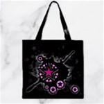 Pink Star Explosion Zipper Grocery Tote Bag