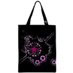 Pink Star Explosion Zipper Classic Tote Bag