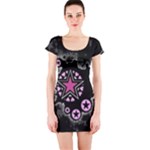 Pink Star Explosion Short Sleeve Bodycon Dress