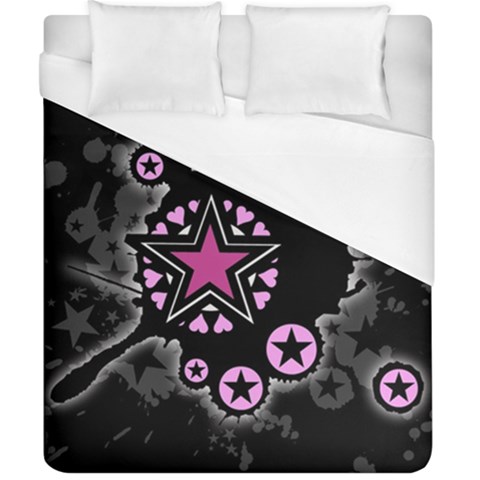 Pink Star Explosion Duvet Cover (California King Size) from ArtsNow.com