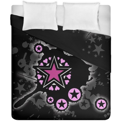 Pink Star Explosion Duvet Cover Double Side (California King Size) from ArtsNow.com