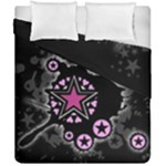 Pink Star Explosion Duvet Cover Double Side (California King Size)