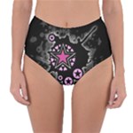 Pink Star Explosion Reversible High-Waist Bikini Bottoms