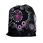 Pink Star Explosion Drawstring Pouch (XXL)