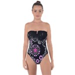 Pink Star Explosion Tie Back One Piece Swimsuit