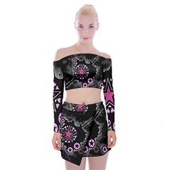 Off Shoulder Top with Mini Skirt Set 