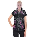 Pink Star Explosion Women s Button Up Vest