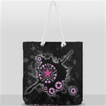 Pink Star Explosion Full Print Rope Handle Tote (Large)