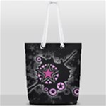 Pink Star Explosion Full Print Rope Handle Tote (Small)